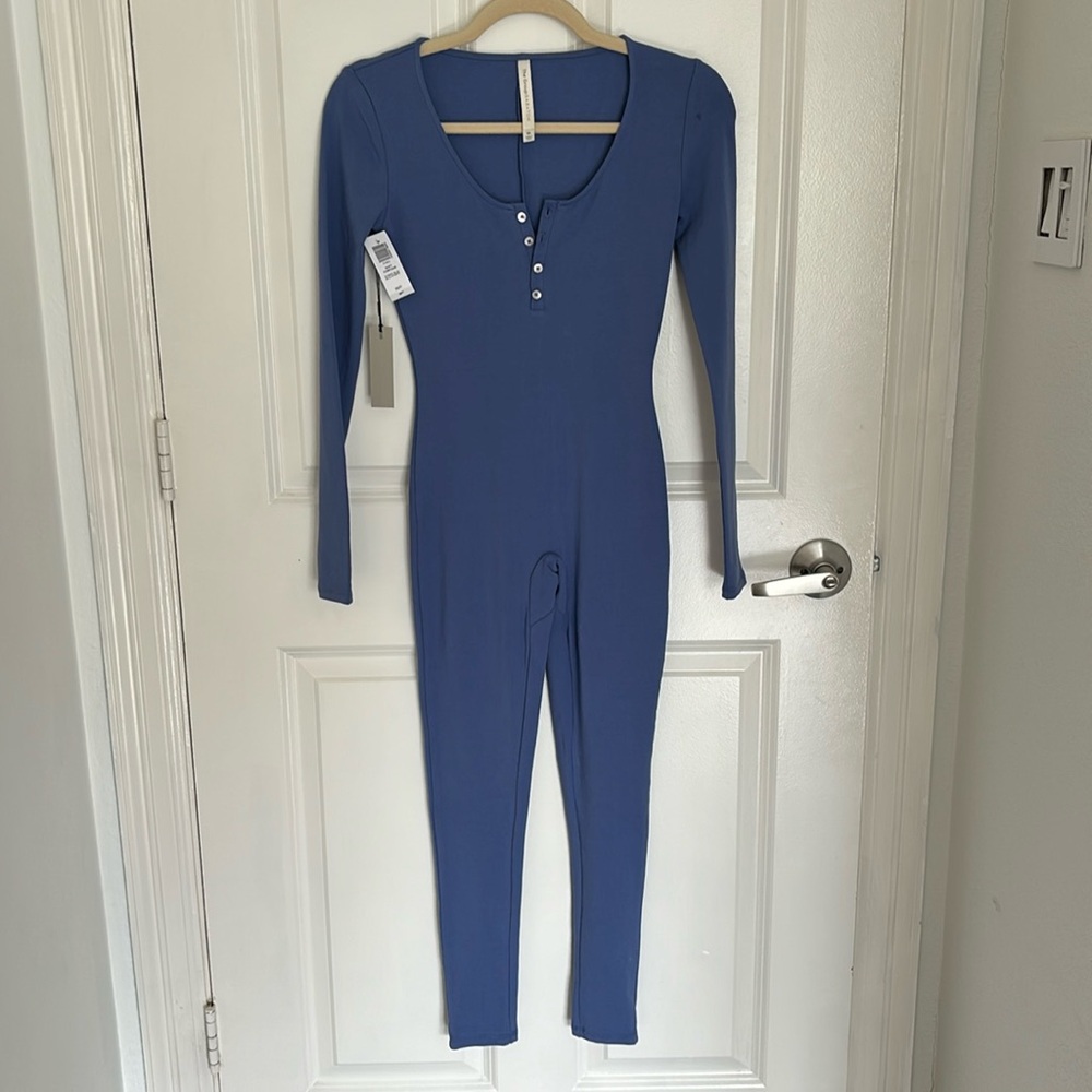 Aritzia Babaton Kyanite Blue Louge Legging Jumpsuit